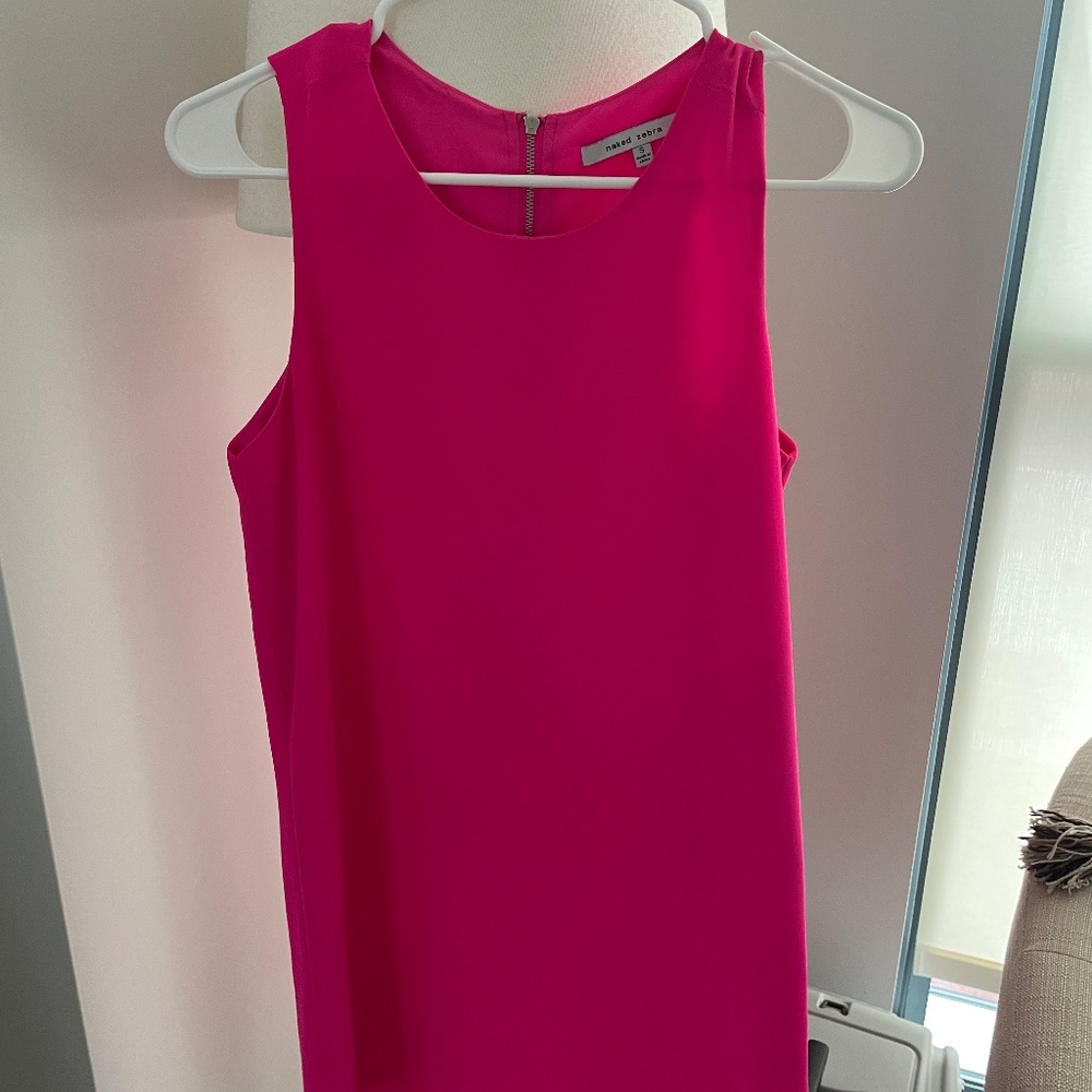 Hot pink mini dress